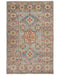 3x5 Gray Kuba Afghan Hand Knotted Wool Area Rug